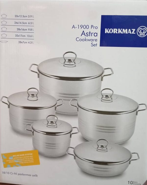 KORKMAZ A-1900 PRO ASTRA COOKWARE SET