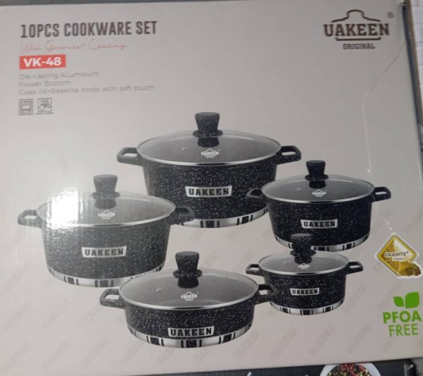 UAKEEN VK-48 GRANITE COOKWARE SET